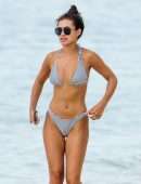 Montana Brown in Bikini on the Beach in Barbados