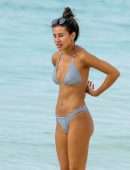 Montana Brown in Bikini on the Beach in Barbados