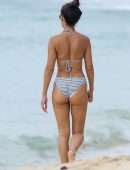 Montana Brown in Bikini on the Beach in Barbados