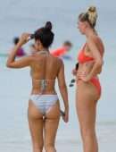 Montana Brown in Bikini on the Beach in Barbados