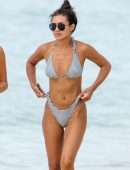 Montana Brown in Bikini on the Beach in Barbados