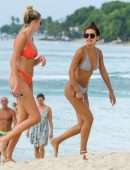 Montana Brown in Bikini on the Beach in Barbados