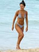 Montana Brown in Bikini on the Beach in Barbados