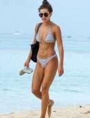 Montana Brown in Bikini on the Beach in Barbados