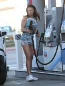 Montana Yao Upskirt at a Gas Station in Los Angeles