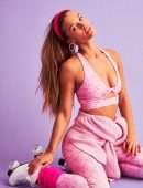 Nina Agdal Booty in Loveshack Fancy x Beach Riot Activewear Collection