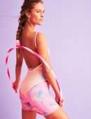 Nina Agdal Booty in Loveshack Fancy x Beach Riot Activewear Collection