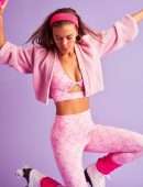 Nina Agdal Booty in Loveshack Fancy x Beach Riot Activewear Collection