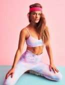 Nina Agdal Booty in Loveshack Fancy x Beach Riot Activewear Collection