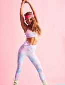 Nina Agdal Booty in Loveshack Fancy x Beach Riot Activewear Collection
