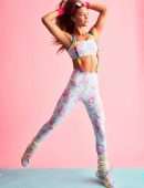 Nina Agdal Booty in Loveshack Fancy x Beach Riot Activewear Collection