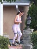 Victoria Justice Booty in Leggings and Sports Bra in Los Angeles