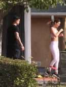 Victoria Justice Booty in Leggings and Sports Bra in Los Angeles