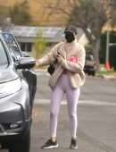 Victoria Justice Booty in Leggings and Sports Bra in Los Angeles