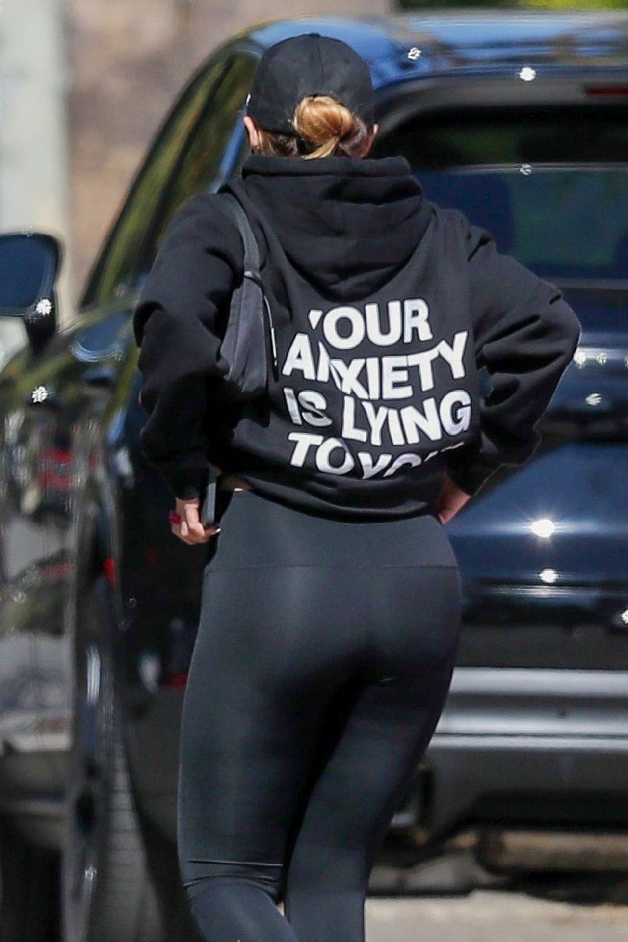 Addison Rae Booty in Tights, going to Pilates Class in West Hollywood