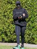 Addison Rae Booty in Tights, going to Pilates Class in West Hollywood