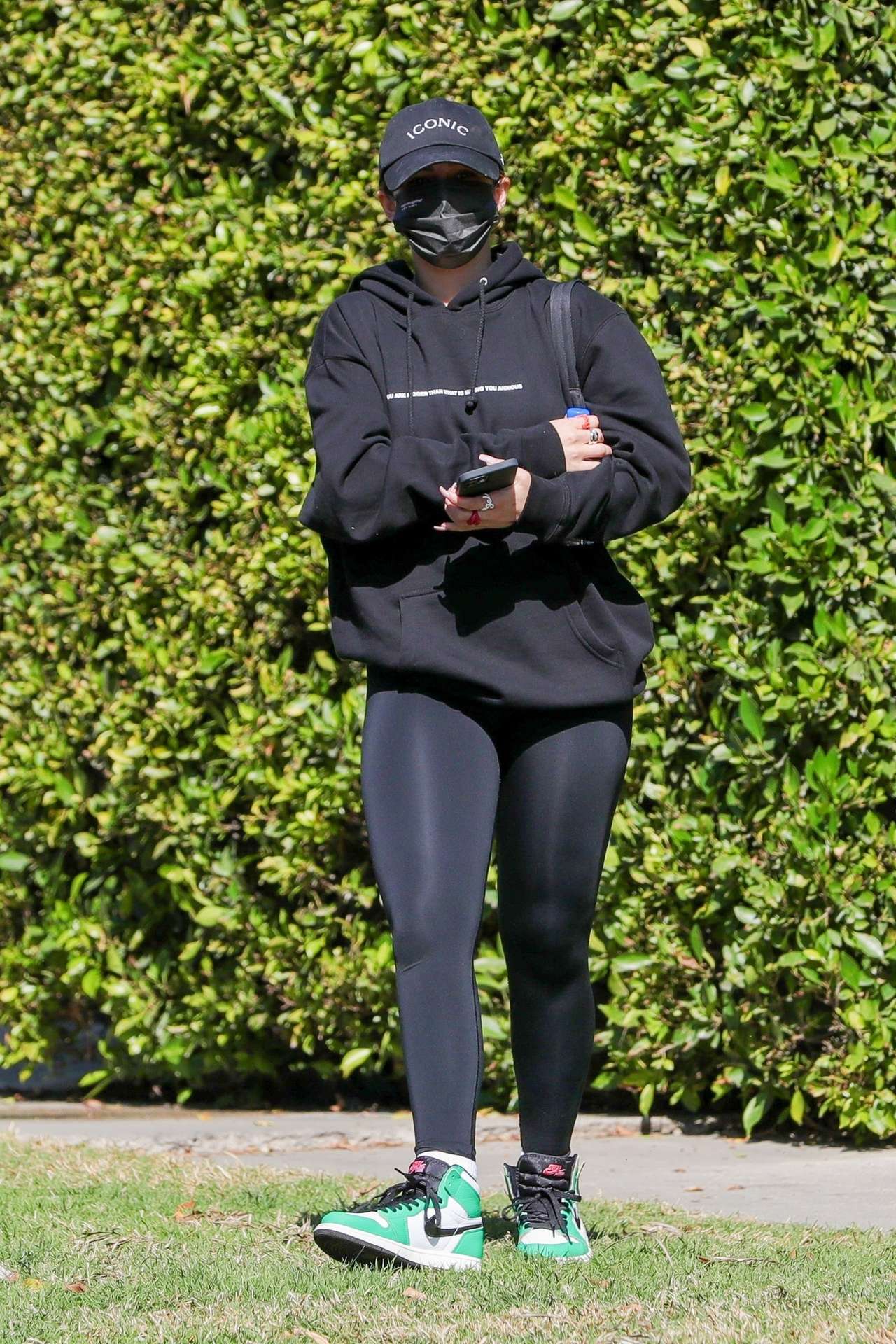 Addison Rae Booty in Tights, going to Pilates Class in West Hollywood