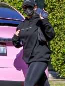 Addison Rae Booty in Tights, going to Pilates Class in West Hollywood