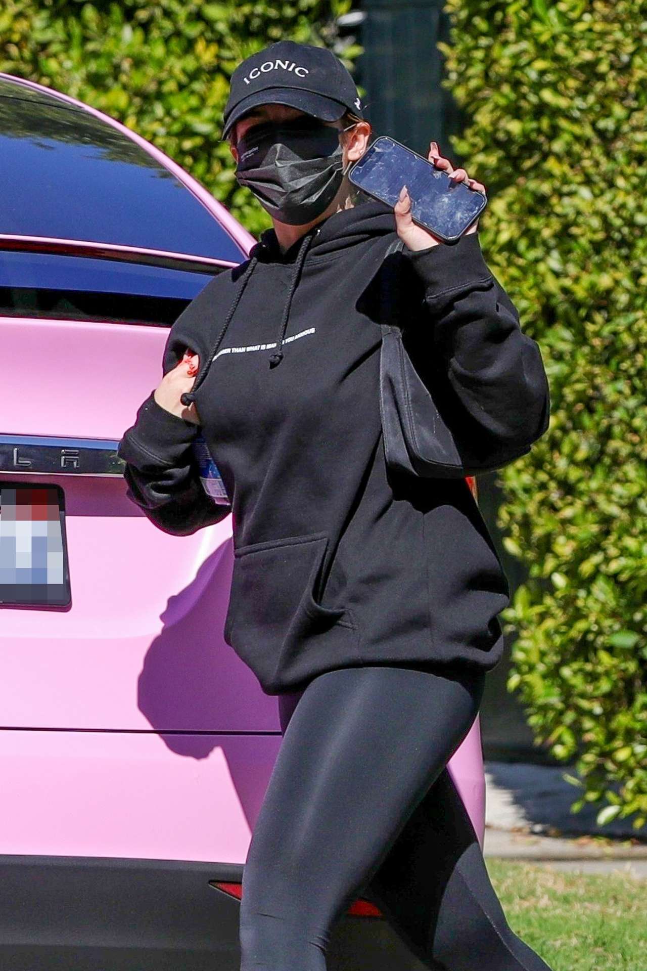Addison Rae Booty in Tights, going to Pilates Class in West Hollywood