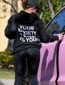 Addison Rae Booty in Tights, going to Pilates Class in West Hollywood