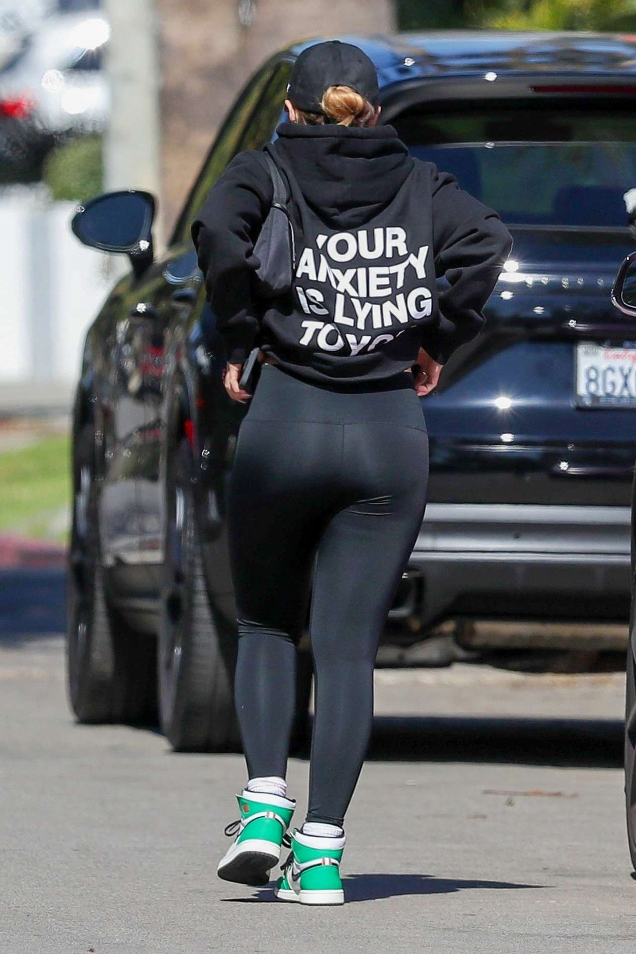 Addison Rae Booty in Tights, going to Pilates Class in West Hollywood