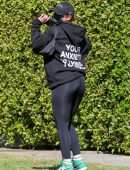 Addison Rae Booty in Tights, going to Pilates Class in West Hollywood