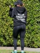 Addison Rae Booty in Tights, going to Pilates Class in West Hollywood