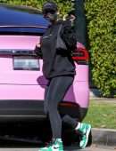 Addison Rae Booty in Tights, going to Pilates Class in West Hollywood