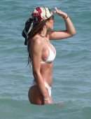 Amelia Gray Hamlin Booty in Bikini on the Beach in Miami