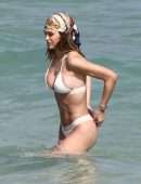 Amelia Gray Hamlin Booty in Bikini on the Beach in Miami