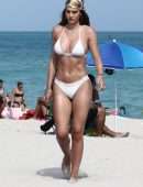 Amelia Gray Hamlin Booty in Bikini on the Beach in Miami