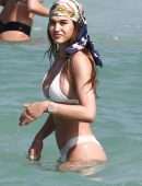 Amelia Gray Hamlin Booty in Bikini on the Beach in Miami