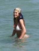 Amelia Gray Hamlin Booty in Bikini on the Beach in Miami