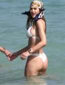Amelia Gray Hamlin Booty in Bikini on the Beach in Miami