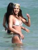 Amelia Gray Hamlin Booty in Bikini on the Beach in Miami