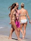 Amelia Hamlin in Animal Print Bikini at the Beach in Miami
