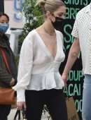 Ashley Benson Braless Cleavage and Pokies Out in Silver Lake