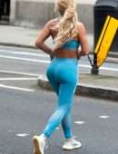 Bianca Gascoigne Booty in Leggings and Sports Bra Out in London