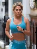 Bianca Gascoigne Booty in Leggings and Sports Bra Out in London