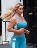 Bianca Gascoigne Booty in Leggings and Sports Bra Out in London