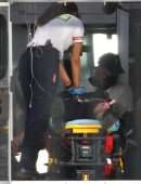Eiza Gonzalez - On the Set of 'Ambulance' in Los Angeles
