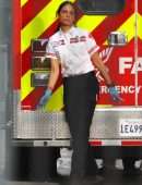 Eiza Gonzalez - On the Set of 'Ambulance' in Los Angeles