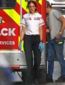 Eiza Gonzalez - On the Set of 'Ambulance' in Los Angeles
