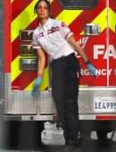 Eiza Gonzalez - On the Set of 'Ambulance' in Los Angeles