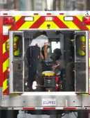 Eiza Gonzalez - On the Set of 'Ambulance' in Los Angeles