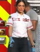 Eiza Gonzalez - On the Set of 'Ambulance' in Los Angeles