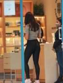 Eiza Gonzalez Booty in Tights, at Credo Clean Beauty in Los Angeles