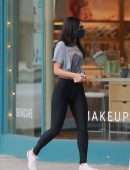 Eiza Gonzalez Booty in Tights, at Credo Clean Beauty in Los Angeles