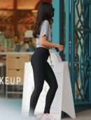 Eiza Gonzalez Booty in Tights, at Credo Clean Beauty in Los Angeles