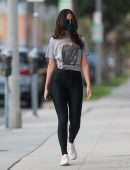 Eiza Gonzalez Booty in Tights, at Credo Clean Beauty in Los Angeles